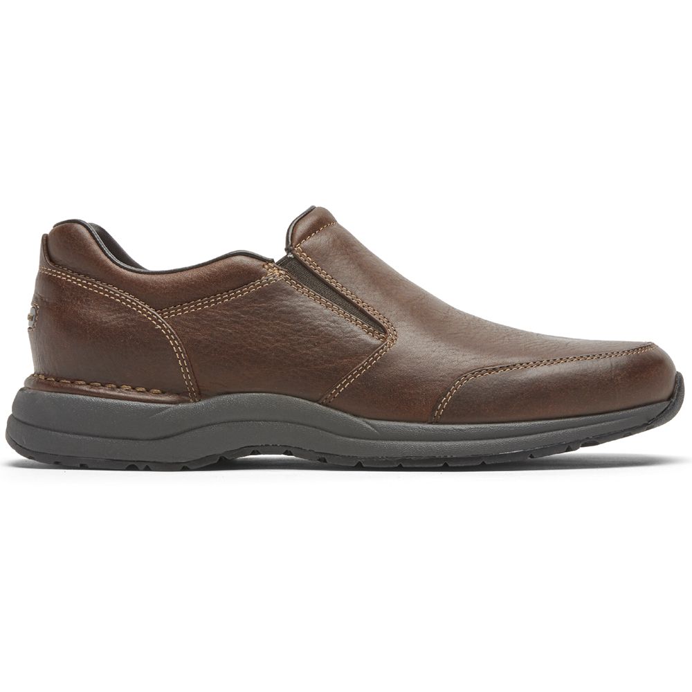 Pantofi De Mers Barbati Rockport Edge Hill 2 Double Gore Slip-On Maro Deschis - Romania 1369-CGNQK